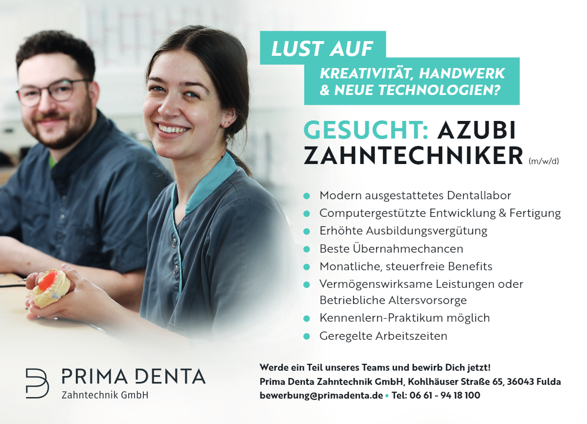 Ausbildung zum Zahntechniker (m/w/d)