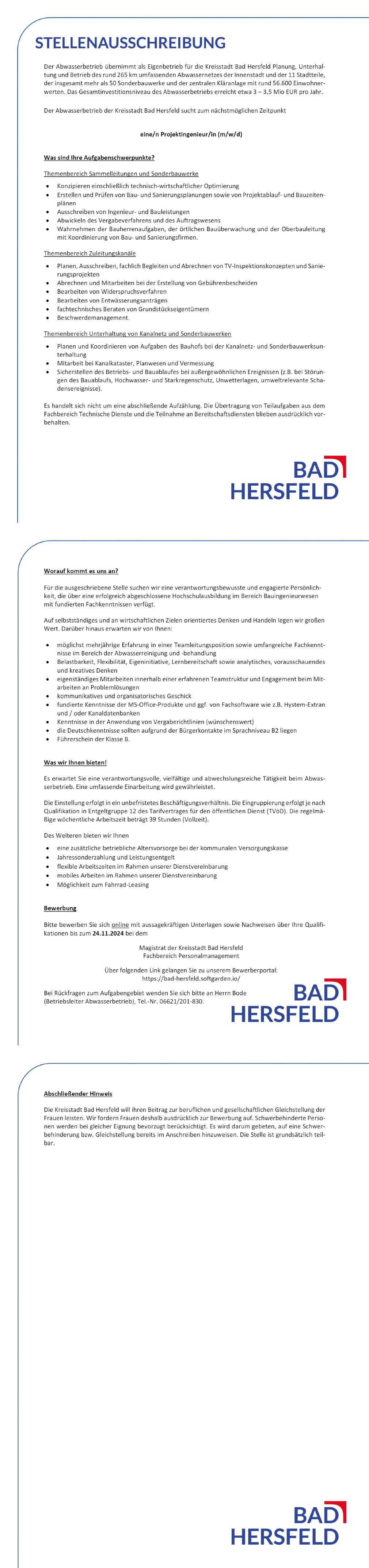 Projektingenieur/in (m/w/d)