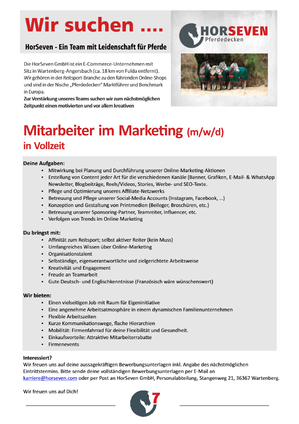 Mitarbeiter im Marketing (m/w/d)