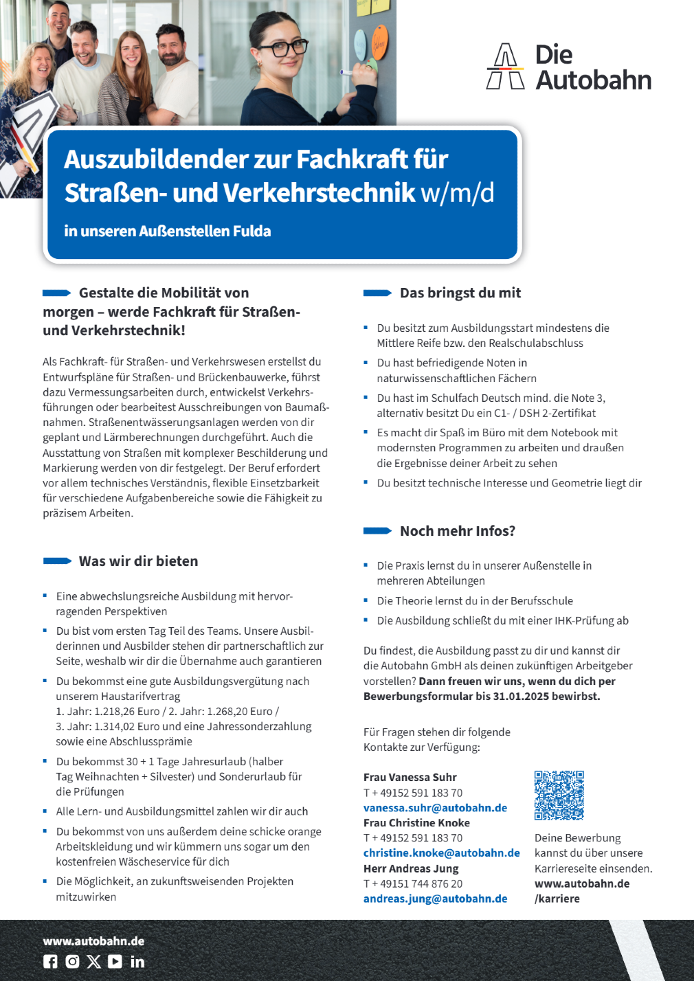 Auszubildender zur Fachkraft für Straßen- und Verkehrstechnik (m/w/d)