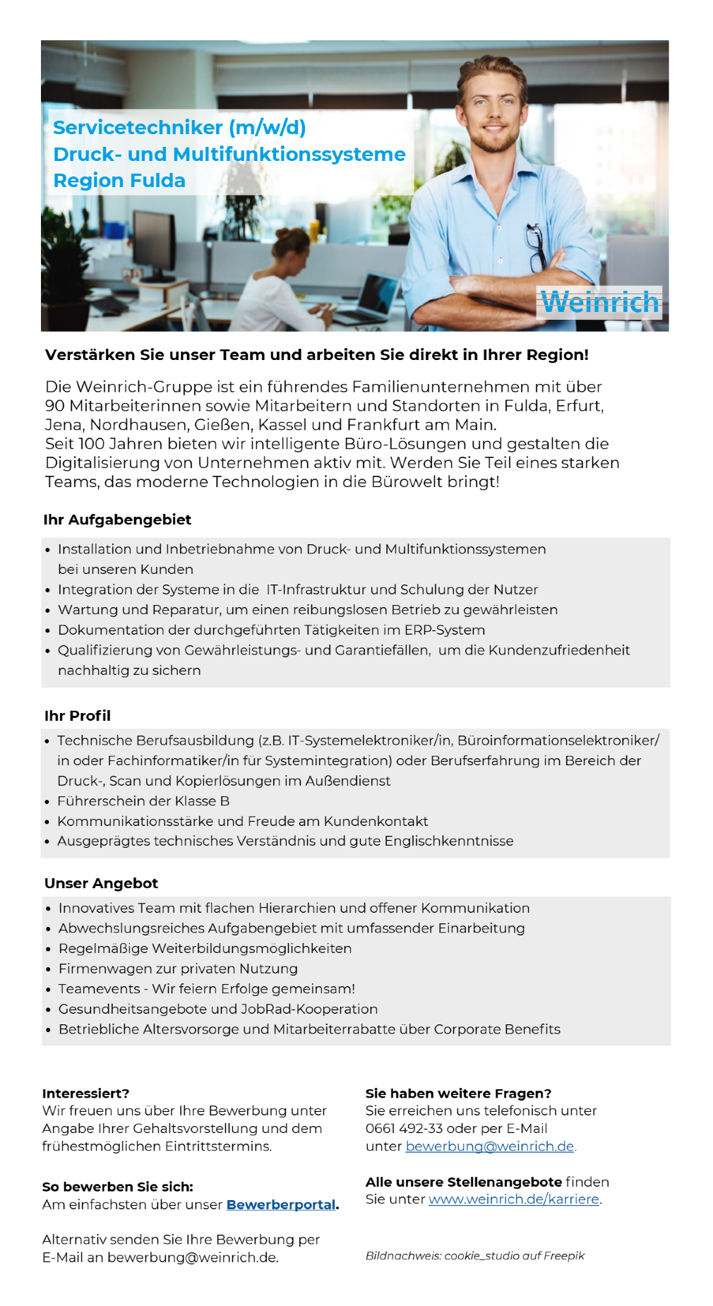 Servicetechniker (m/w/d) Druck- und Multifunktionssysteme 