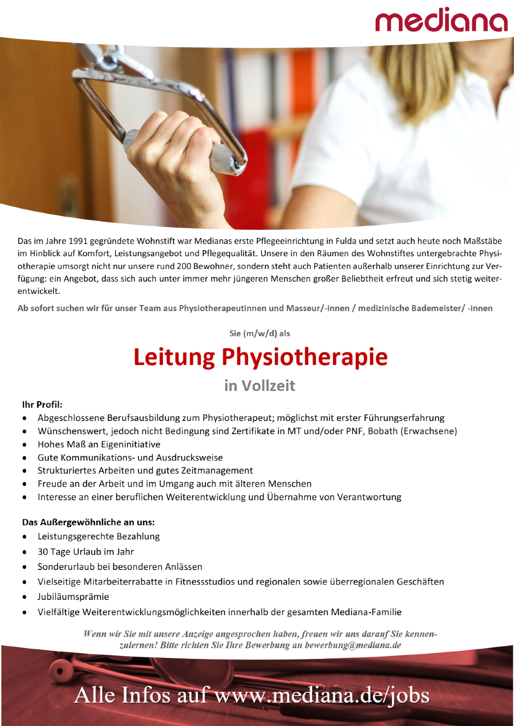 Leitung Physiotherapie (m/w/d)