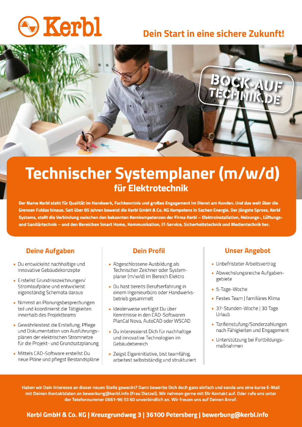 Technischer Systemplaner (m/w/d) für Elektrotechnik