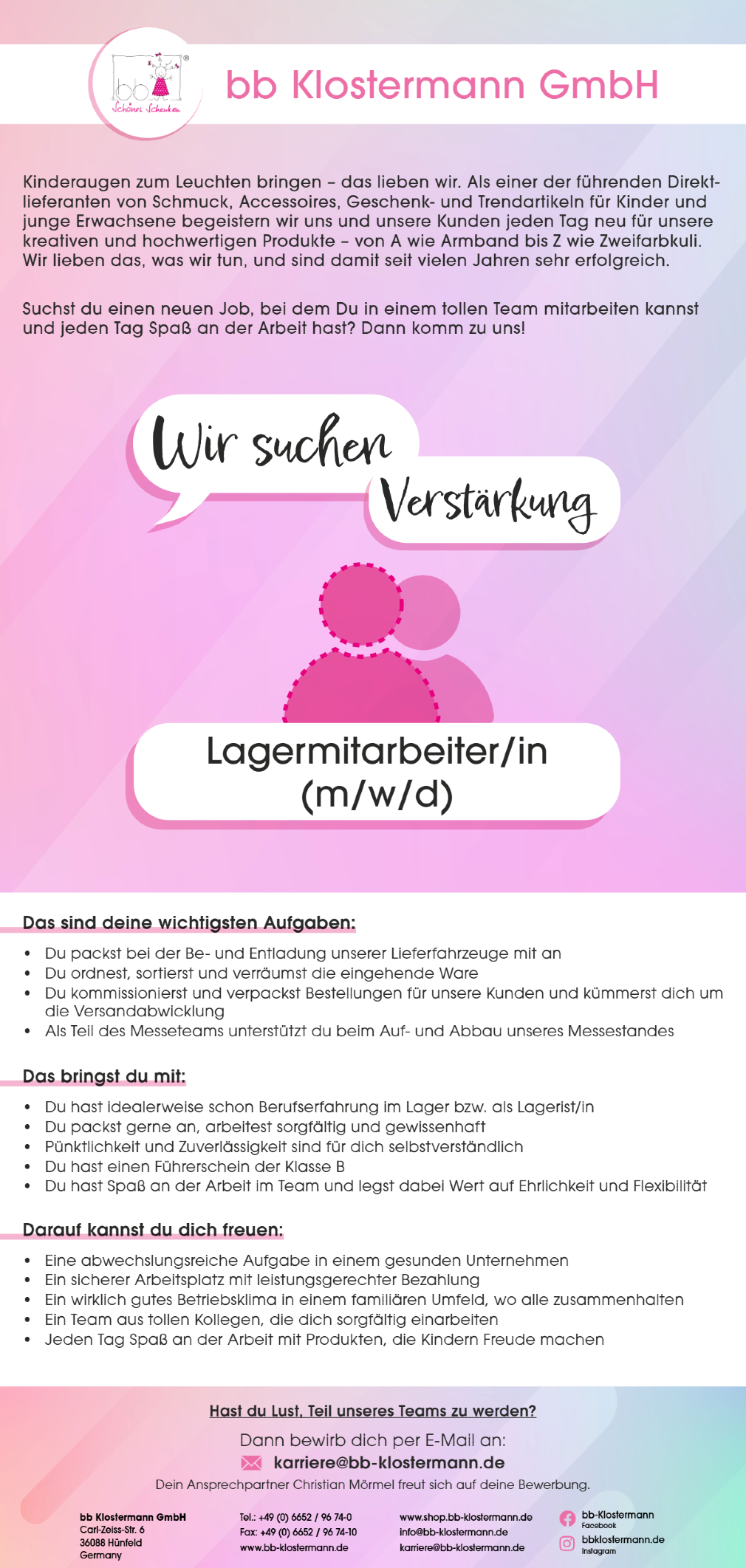 Lagermitarbeiter/in (m/w/d)