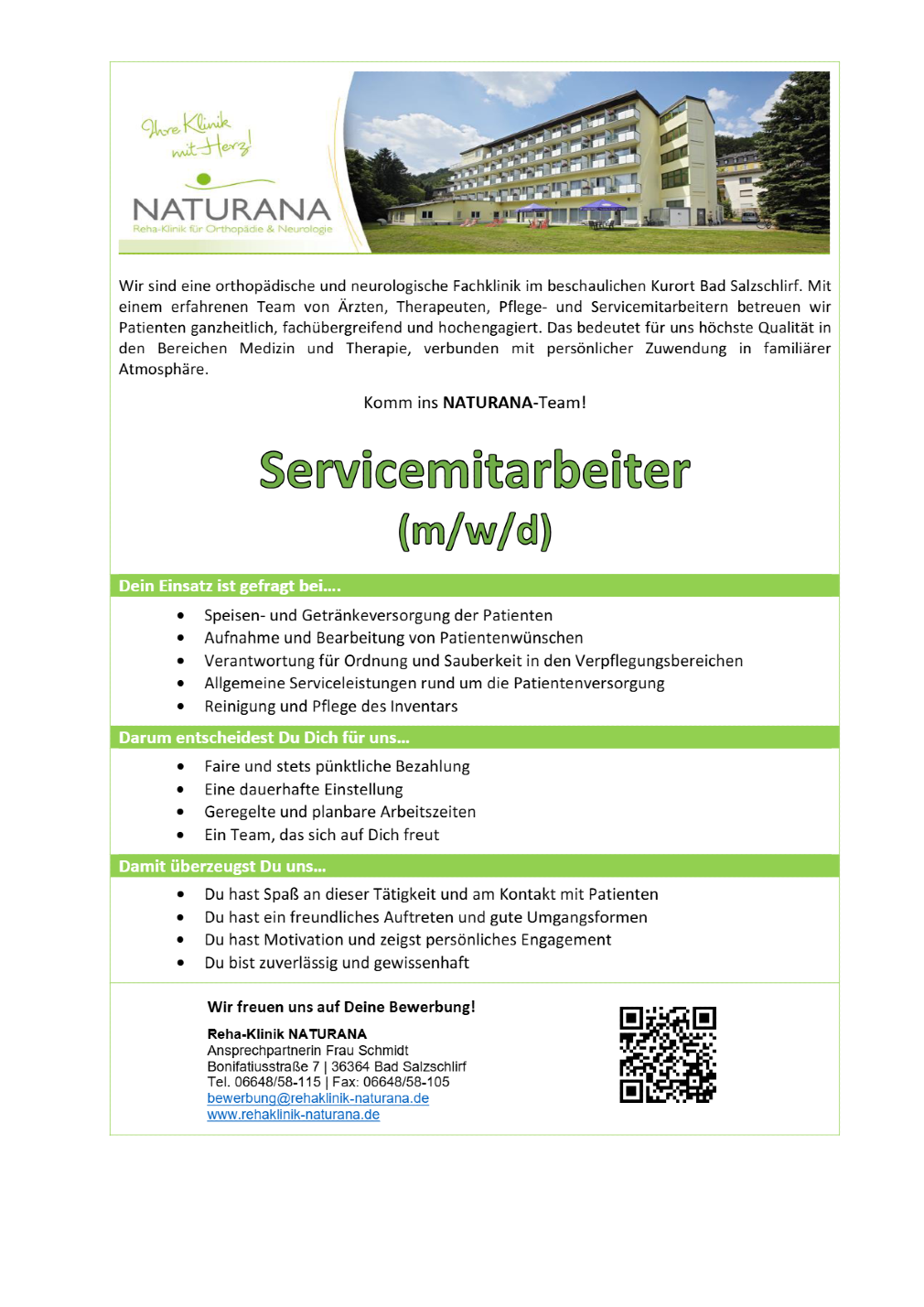 Servicemitarbeiter (m/w/d)