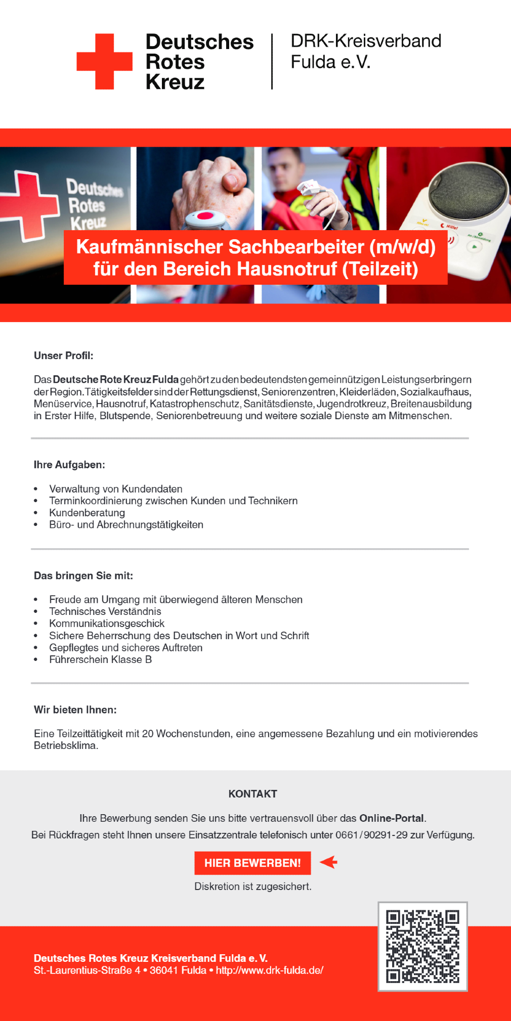 Kaufmännischer Sachbearbeiter (m/w/d) für den Bereich Hausnotruf 