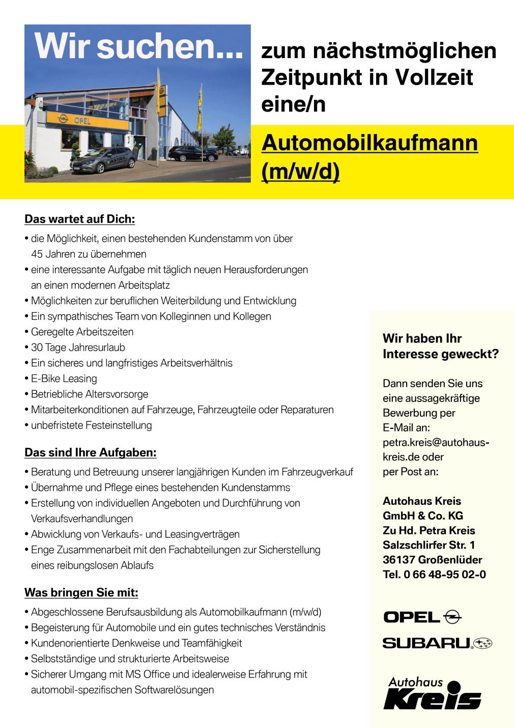Automobilkaufmann (m/w/d)