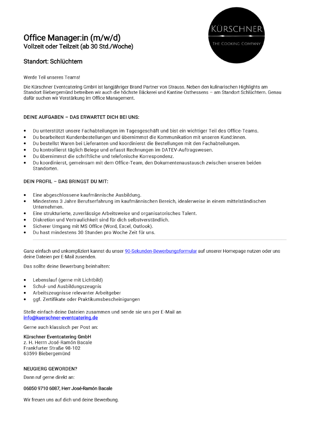 Office Manager:in (m/w/d)