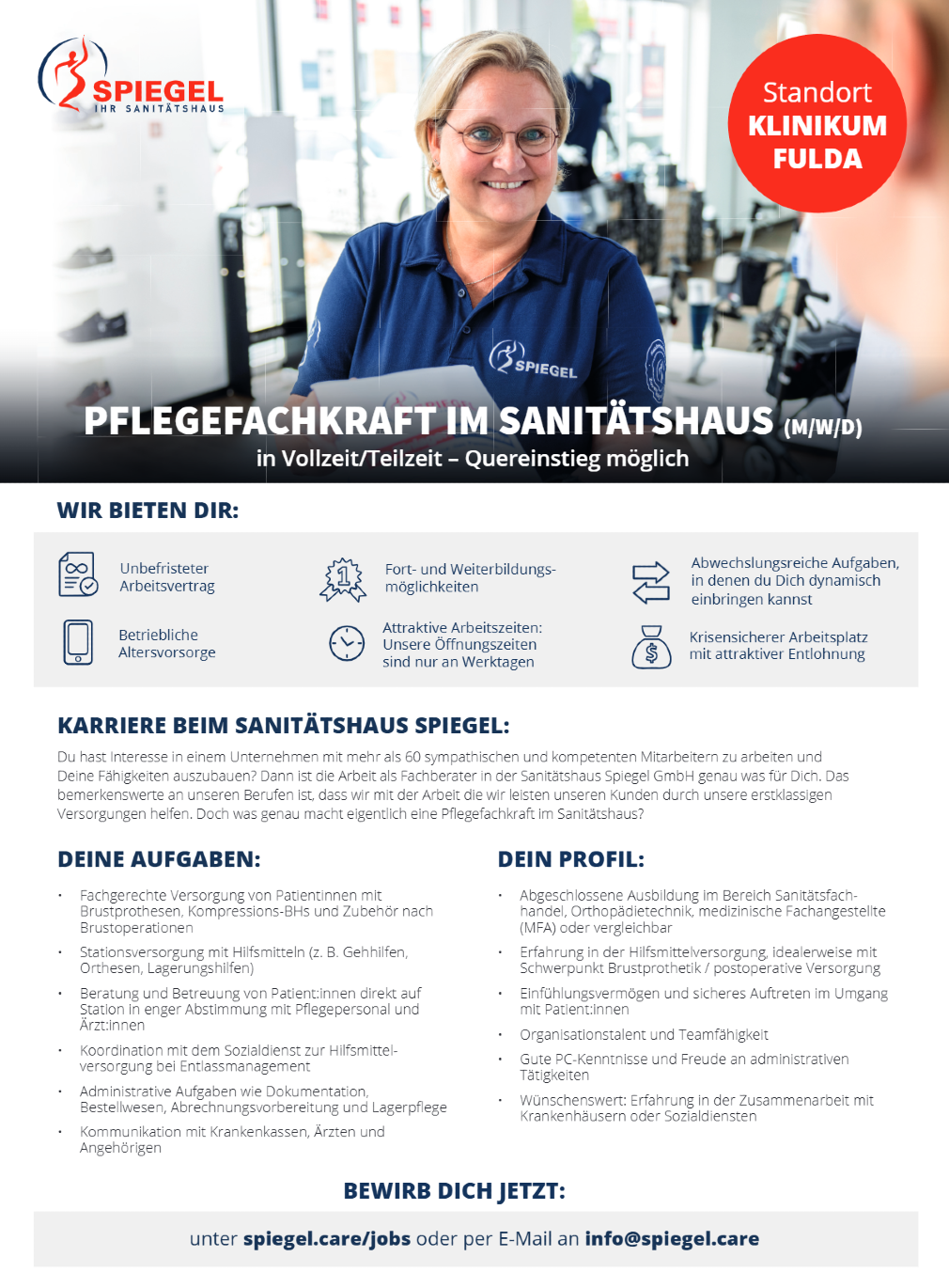 Pflegefachkraft im Sanitätshaus (m/w/d)