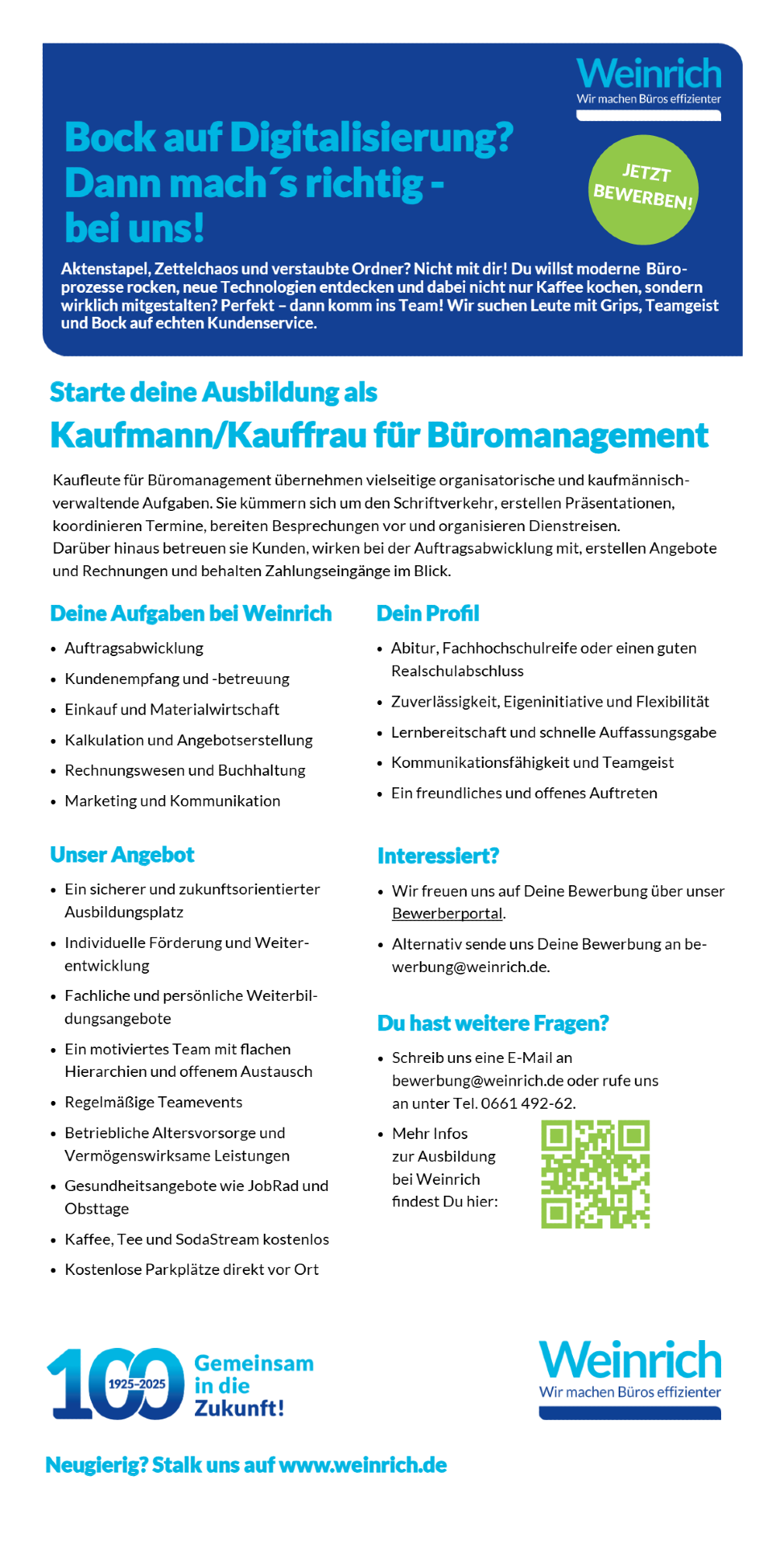 Ausbildung als Kaufmann/Kauffrau für Büromanagement