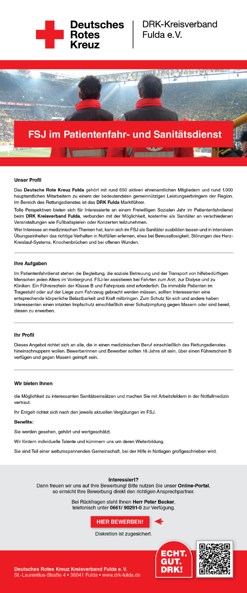 FSJ im Patientenfahr- und Sanitätsdienst