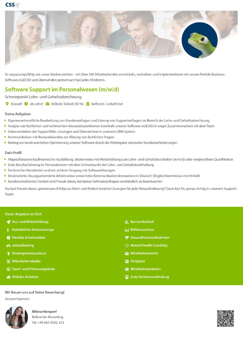 Software Support im Personalwesen (m/w/d)