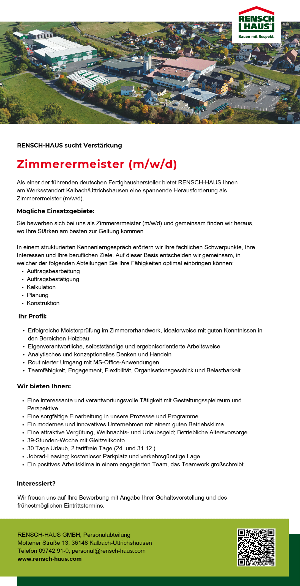 Zimmerermeister (m/w/d)