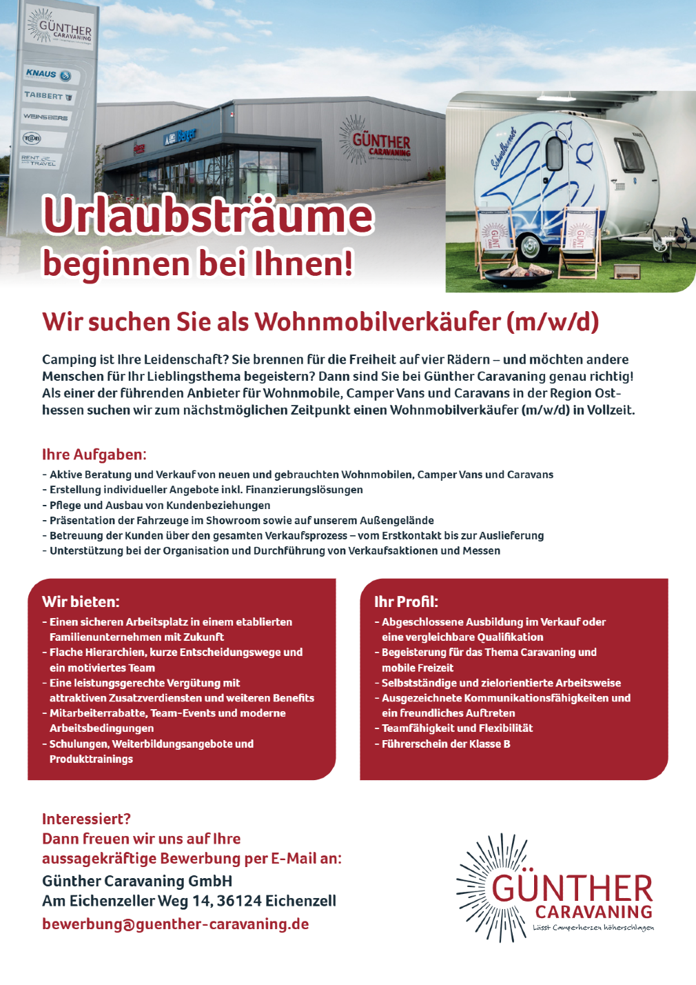 Wohnmobilverkäufer (m/w/d)