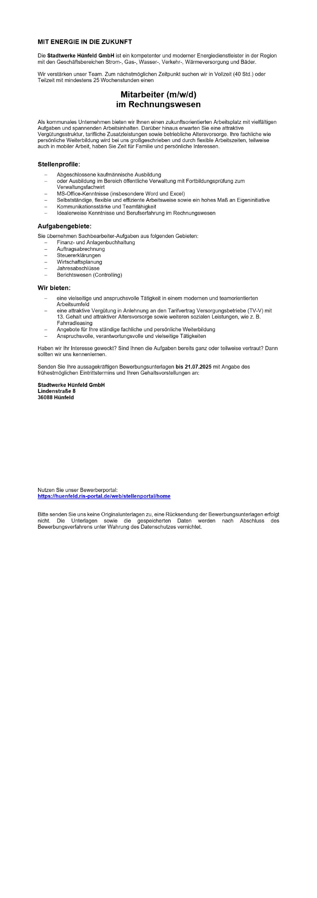 Mitarbeiter (m/w/d) im Rechnungswesen
