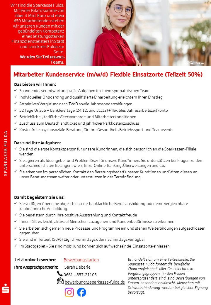 Mitarbeiter Kundenservice (m/w/d) Flexible Einsatzorte