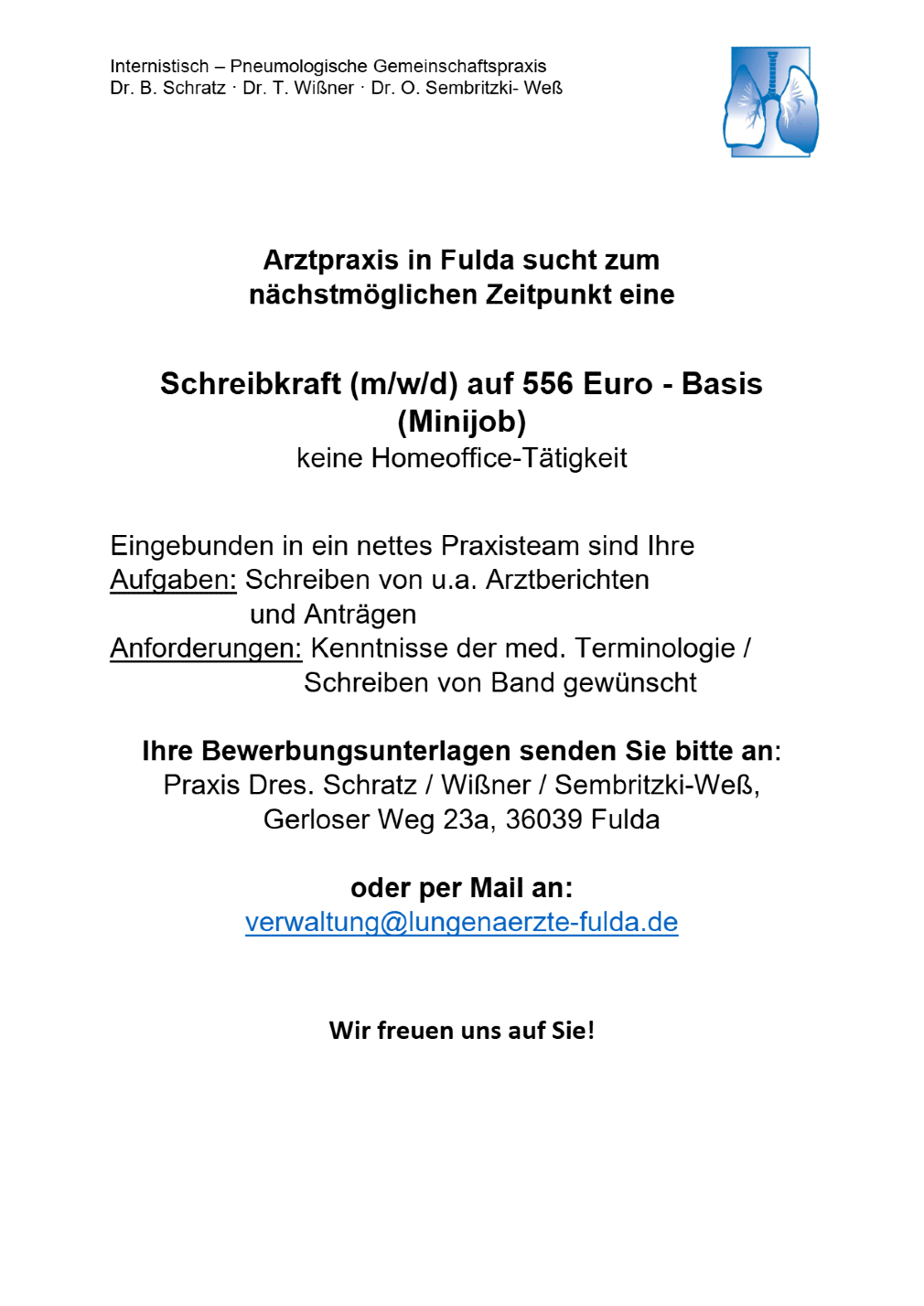Schreibkraft (m/w/d)
