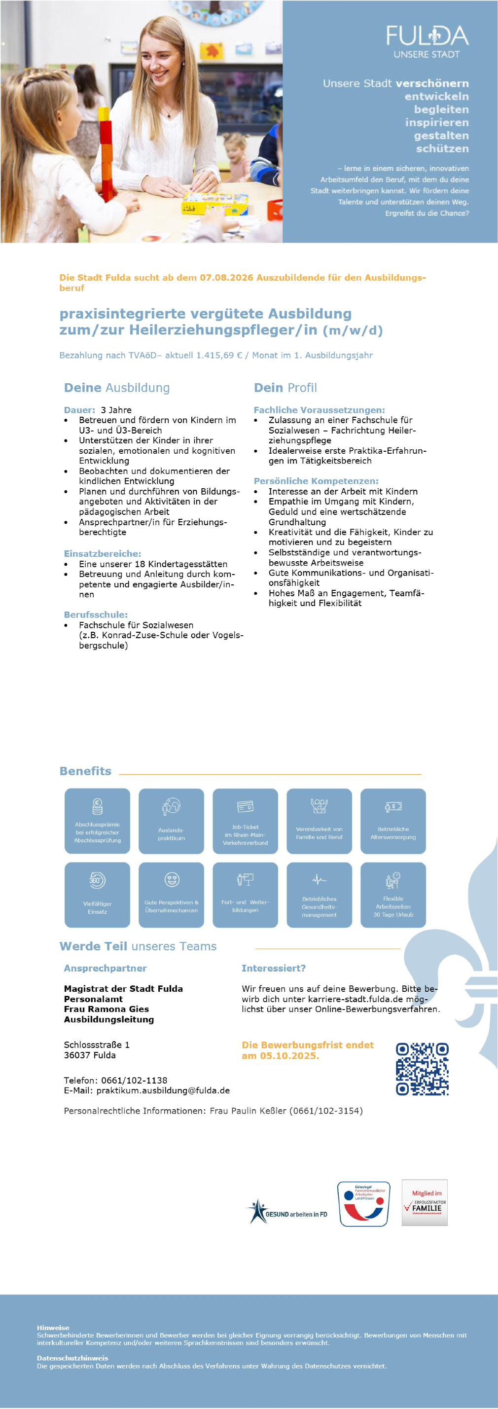 Praxisintegrierte vergütete Ausbildung zum/zur Heilerziehungspfleger/in (m/w/d)