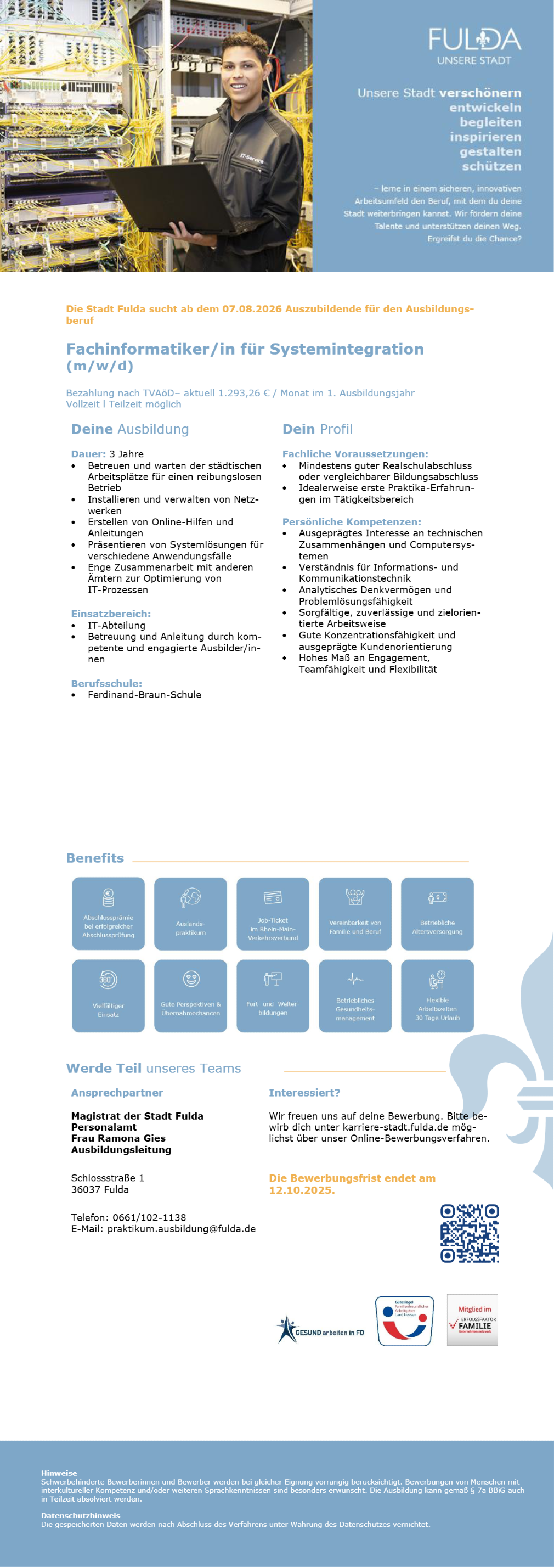 Ausbildung zum Fachinformatiker/in für Systemintegration (m/w/d)