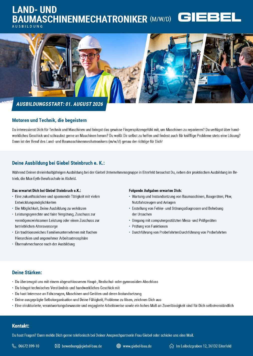 Ausbildung zum Land- und Baumaschinenmechatroniker (m/w/d)