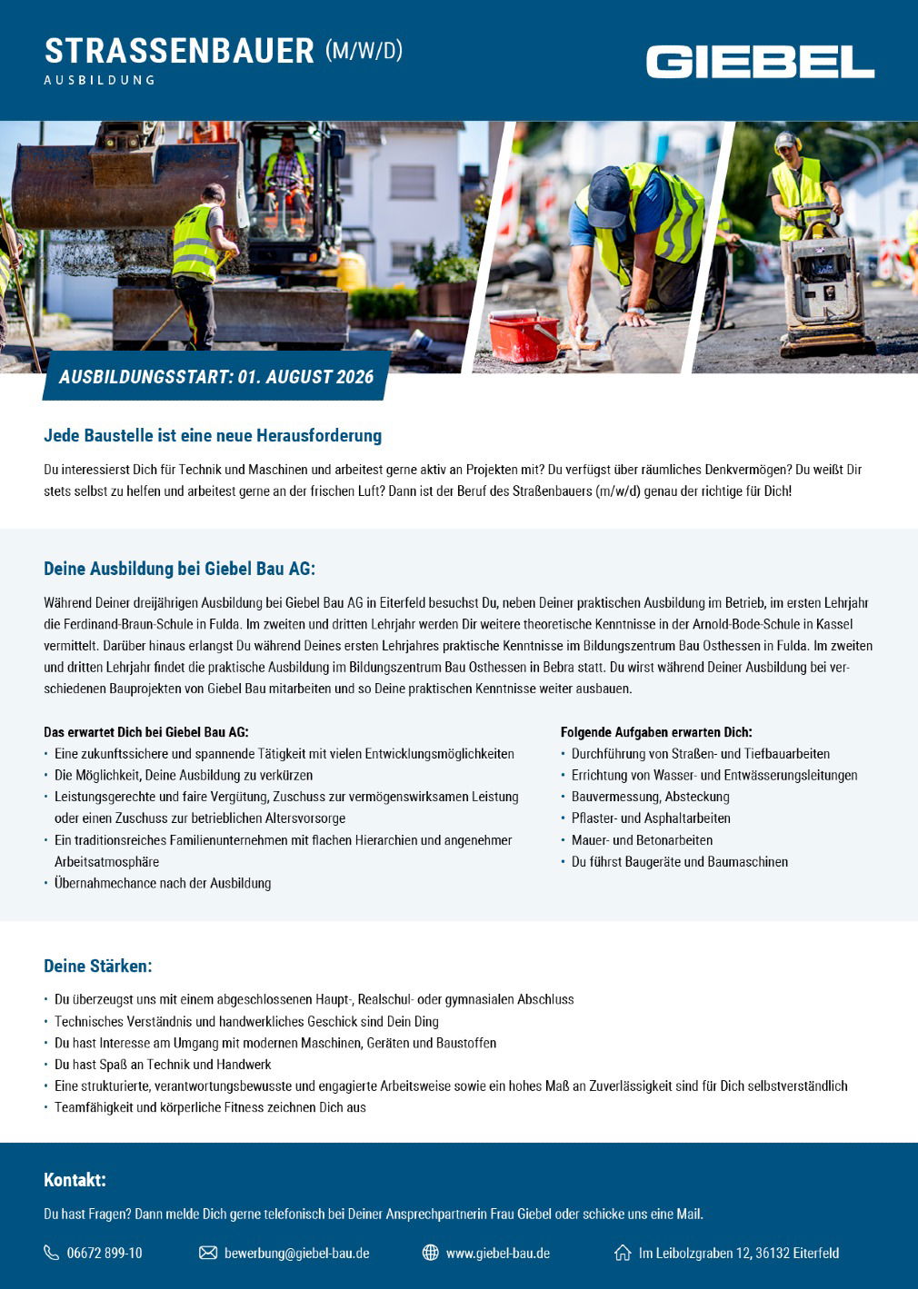 Ausbildung zum Straßenbauer (m/w/d)