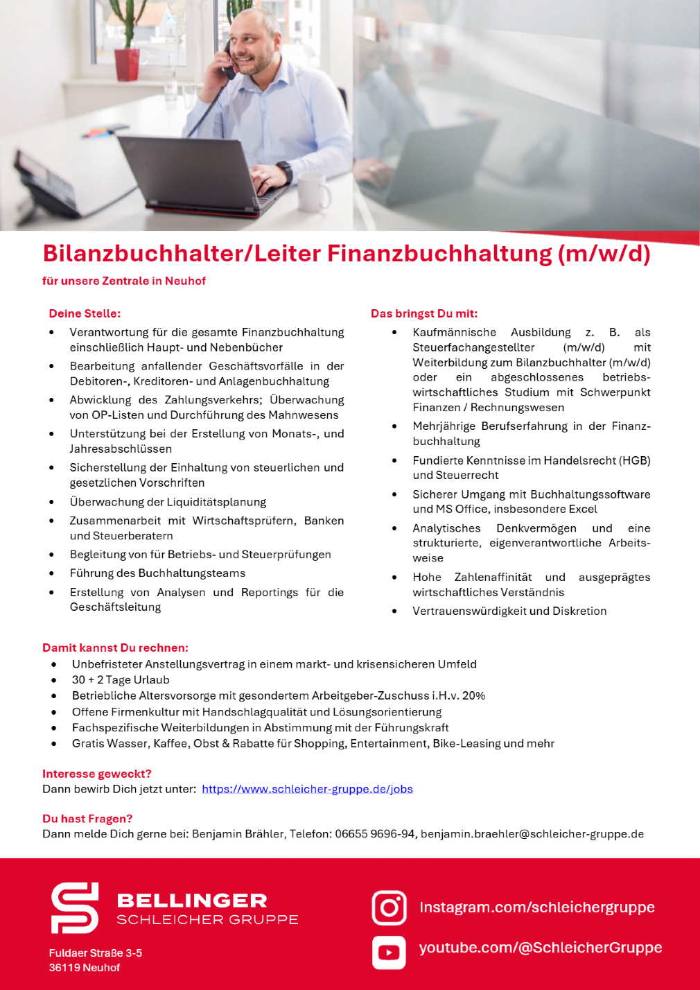 Bilanzbuchhalter/Leiter Finanzbuchhaltung (m/w/d)