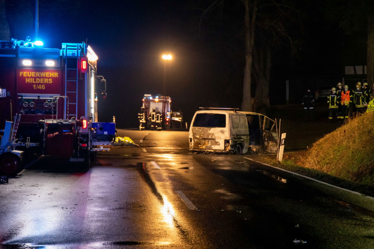 Tragischer Unfall: VW Bus Prallt Gegen Baum Und Fängt Feuer - Fahrer ...