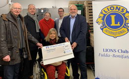 2.000 Euro-Spende des Lions-Clubs  Fulda-Bonifatius für die Tafel