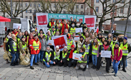 650 Arbeitnehmer aus dem Klinikum Fulda nehmen an Demo in Hanau teil