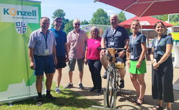 Heiße Radelaktion bei heißen Temperaturen auf der Landesgartenschau 