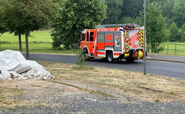 Einsatz am Freitagmorgen - Feuertonne in Johannesberg