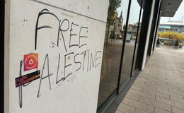 Vandalismus in der Innenstadt: "Free Palestine"