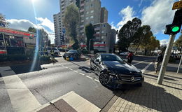 Crash auf der Kreuzung Heinrichstr./Petersberger - Ein Fahrer verletzt