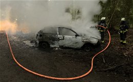 Pkw-Brand im Wald: Fahrer wohl unter Alkoholeinfluss und ohne Fahrerlaubnis