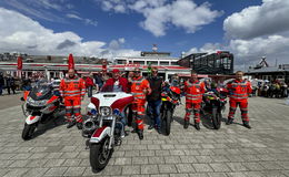 DRK Fulda-Motorradstaffel bei den 25. Harley-Days auf der Insel Sylt