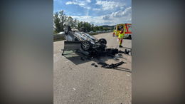 Kollision auf der A7 am Freitagnachmittag: Zwei Personen schwer verletzt