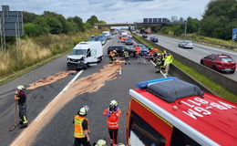 Großeinsatz auf der A5: Zwei Crashs im Abstand von nur zwei Stunden