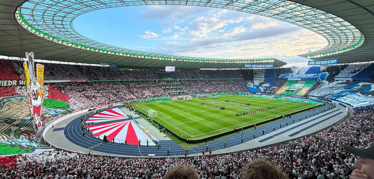 Eine beeindruckende Kulisse beim Pokalfinale am Samstag im Berliner Olympiastadion