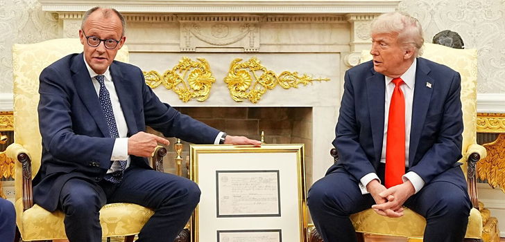 Donald Trump empfing Friedrich Merz mit warmen Worten im Oval Office.