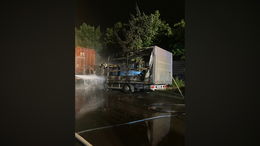 Lkw geriet aus unbekannter Ursache in Brand