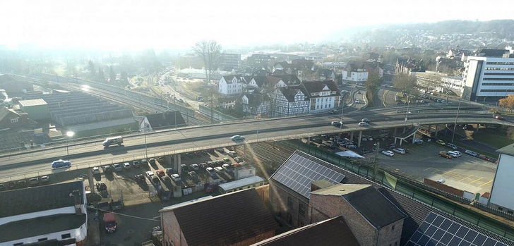 Die Hochstraße Peterstor in Bad Hersfeld: Sie wird abschnittsweise durch einen Neubau ersetzt.