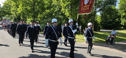 100 Jahre Feuerwehr Hünfeld mit Wasserspielen und Bezirksfeuerwehrtag
