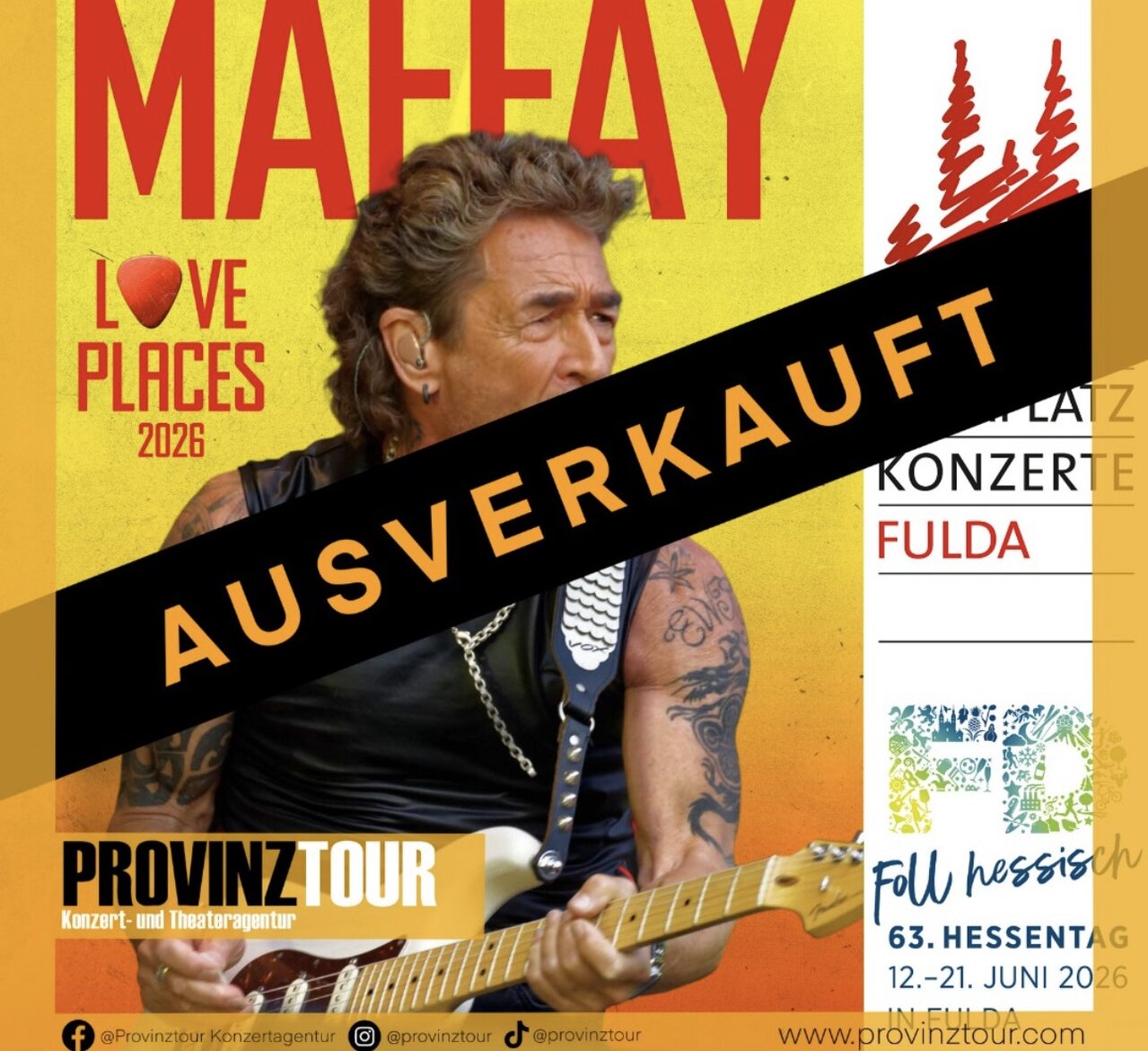 Keine Tickets mehr: Peter-Maffay-Konzert zum Hessentag restlos ausverkauft