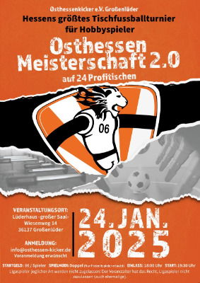 Flyer: Osthessenmeisterschaft im Tischfußball